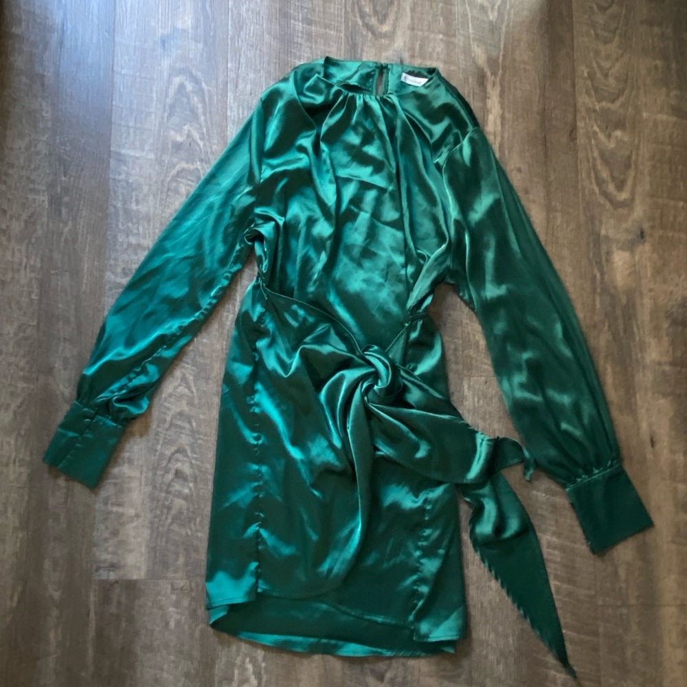 Teal wrap dress